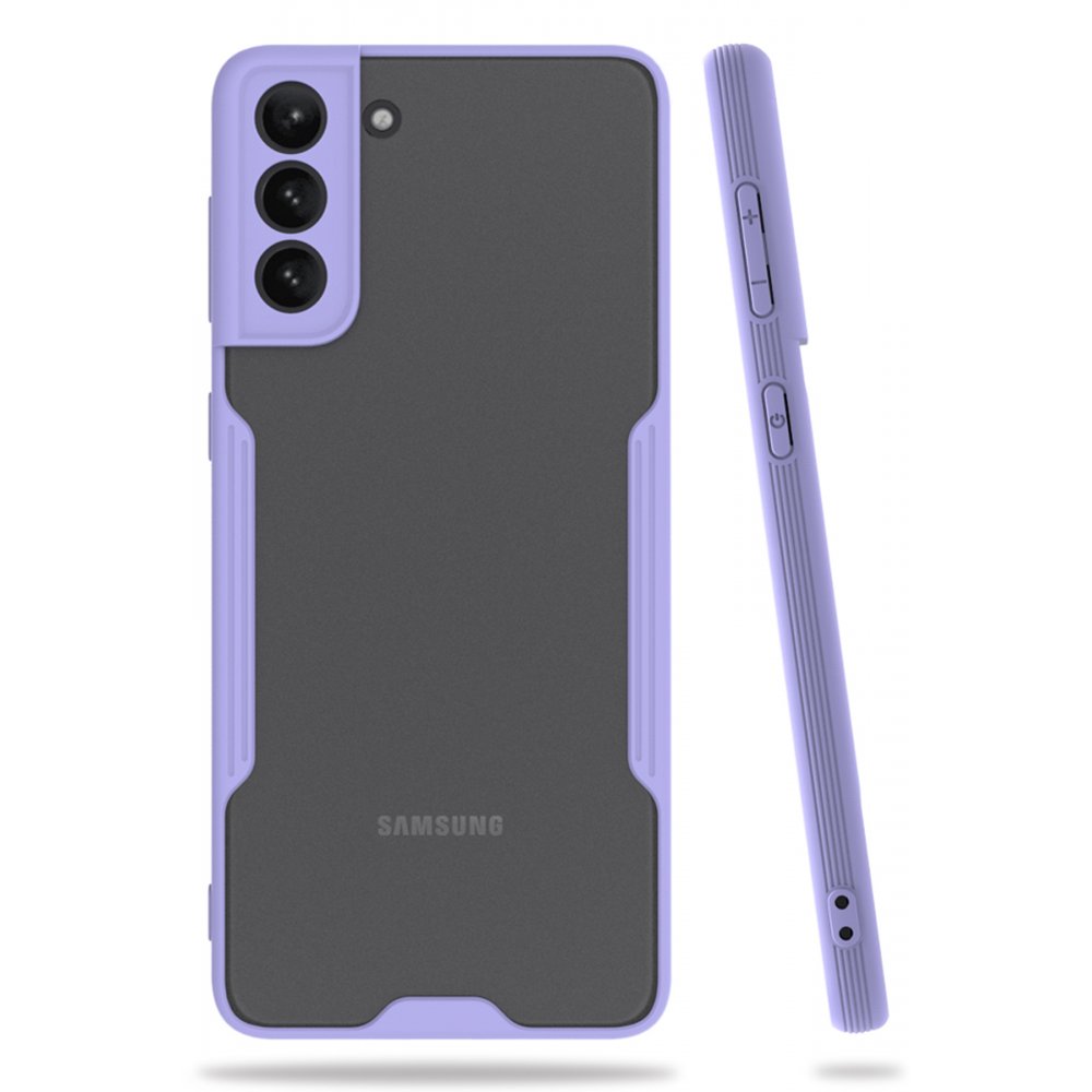  Samsung Galaxy S21 Plus Kılıf Platin Silikon - Lila