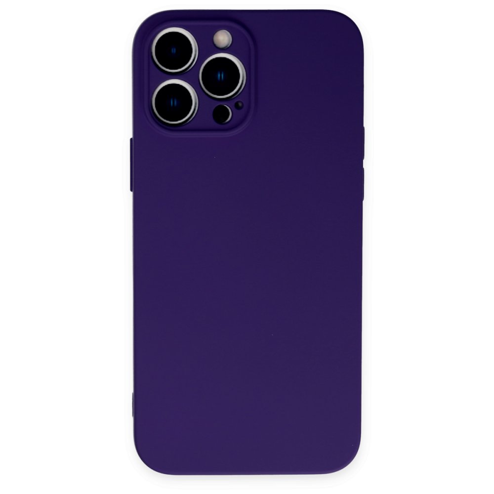 iPhone 13 Pro Max Kılıf Nano içi Kadife Silikon - Mor  iPhone 13 Pro Max Kılıf Nano içi Kadife Silikon - Mor