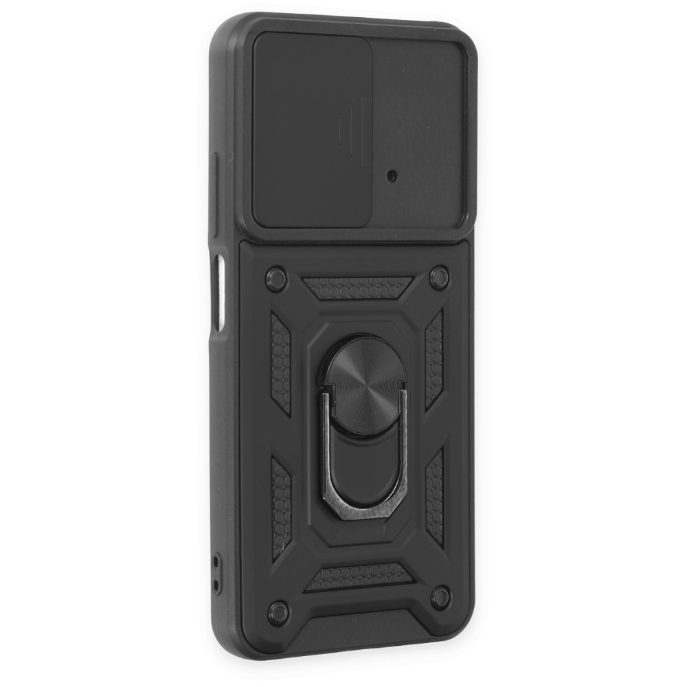  Xiaomi Poco M4 Pro 4G Kılıf Pars Lens Yüzüklü Silikon - Siyah