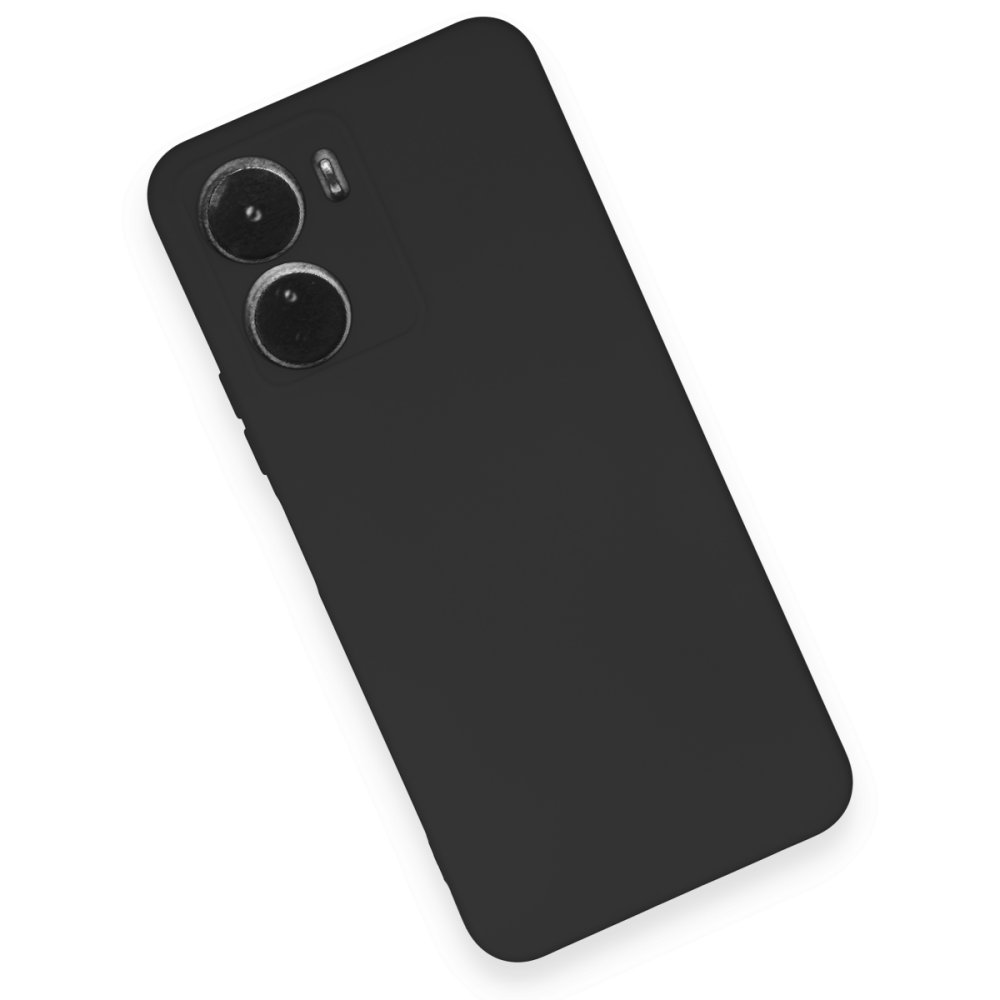 Vivo Y16 Kılıf Nano içi Kadife Silikon - Siyah  Vivo Y16 Kılıf Nano içi Kadife Silikon - Siyah