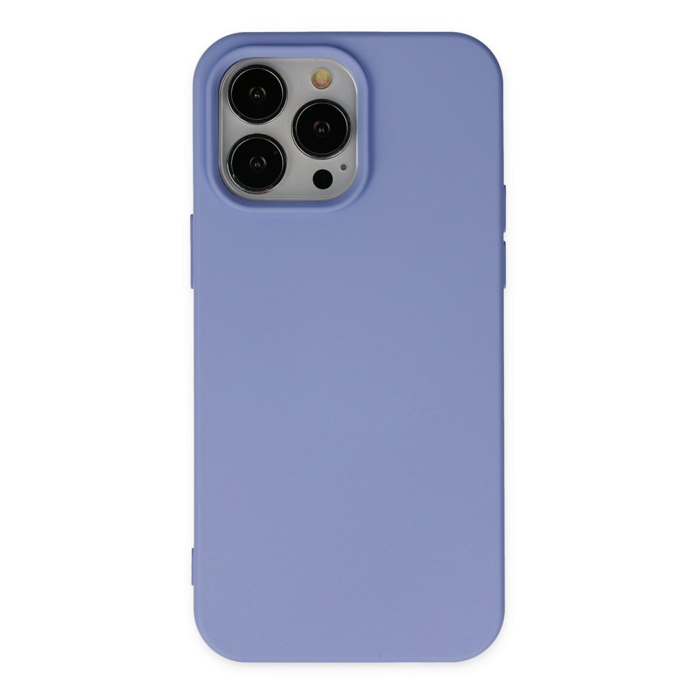  iPhone 14 Pro Max Kılıf Nano içi Kadife Silikon - Lila