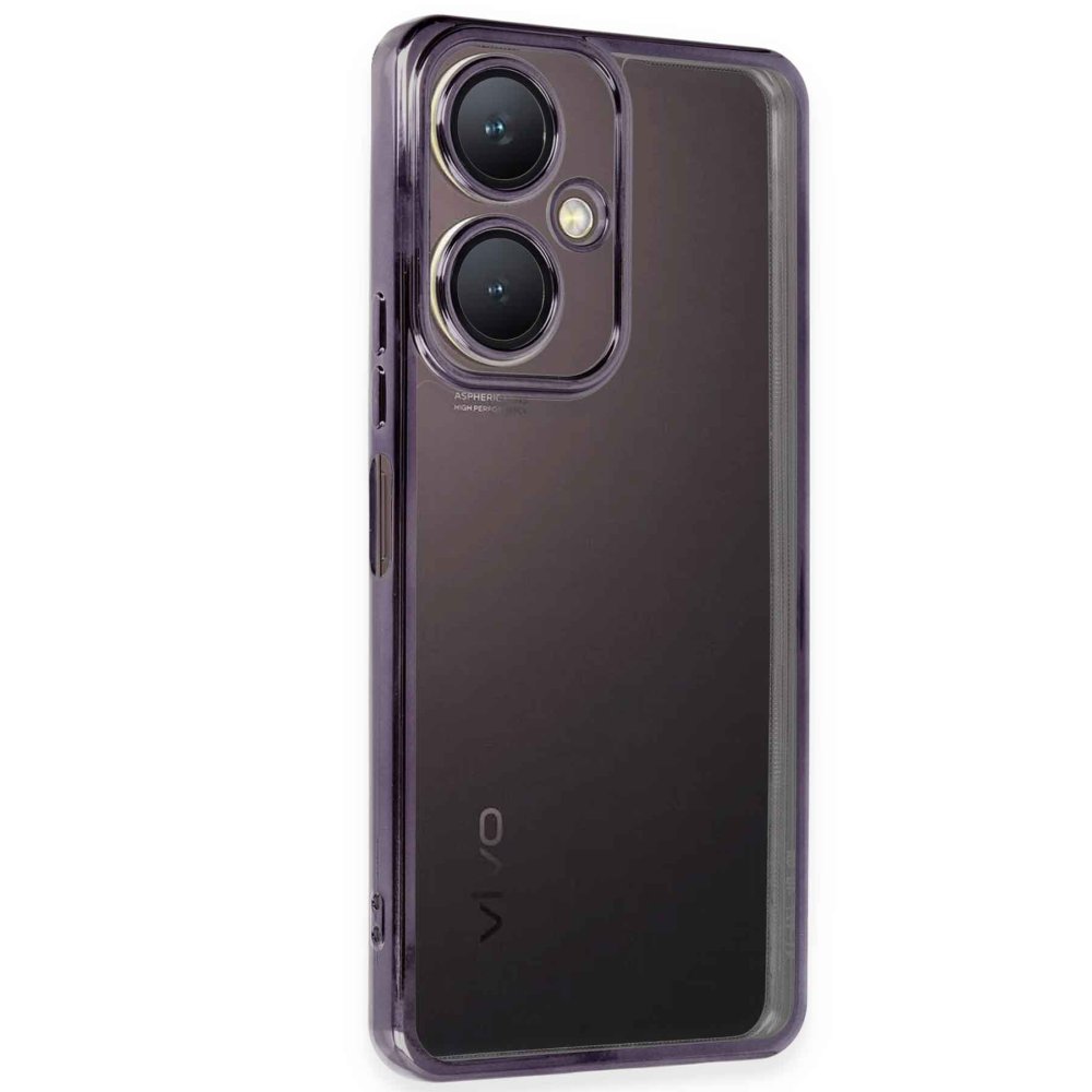  Vivo Y27 Kılıf Razer Lensli Silikon - Mor