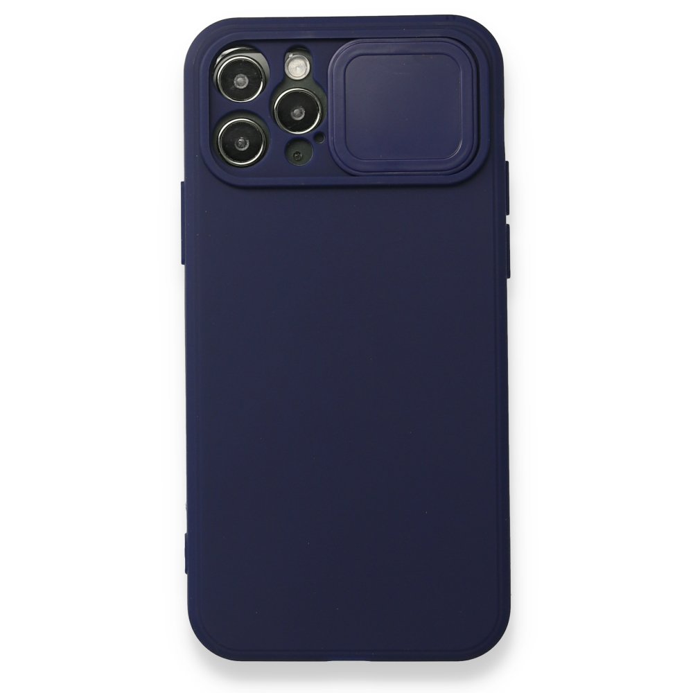  iPhone 12 Pro Max Kılıf Color Lens Silikon - Lacivert