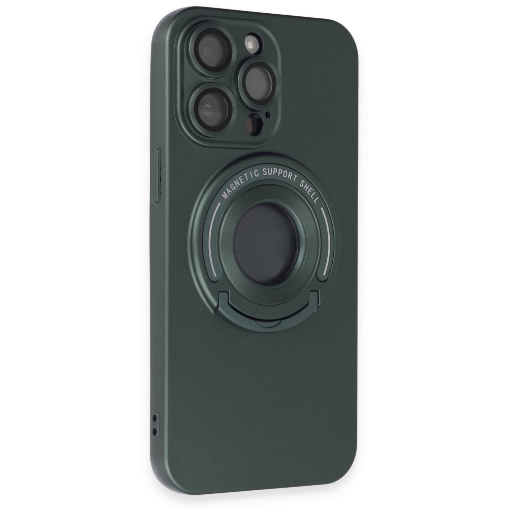  iPhone 13 Pro Max Kılıf Lukka Magneticsafe Kapak - Koyu Yeşil