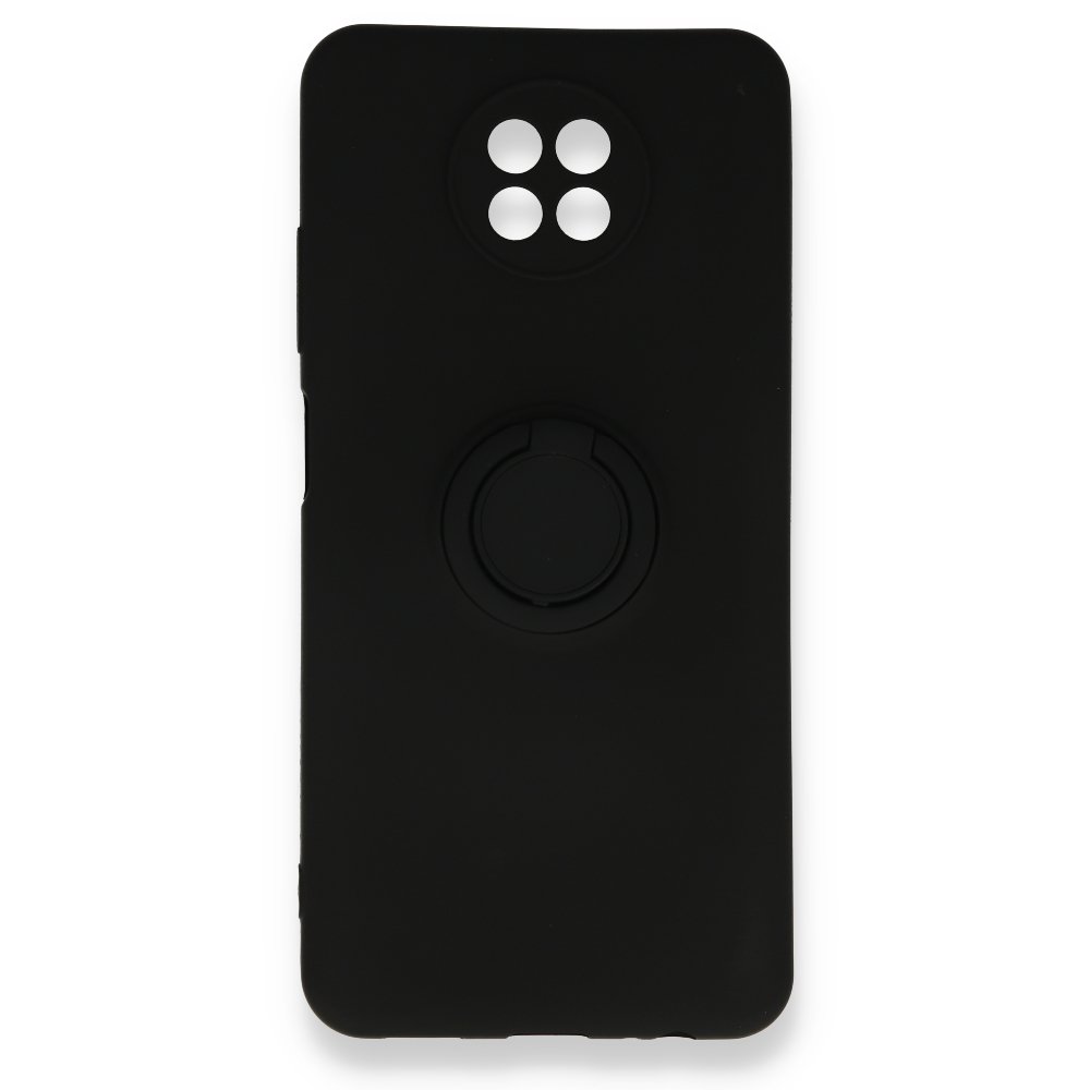 Redmi Note 9 5G Kılıf Viktor Yüzüklü Silikon - Siyah