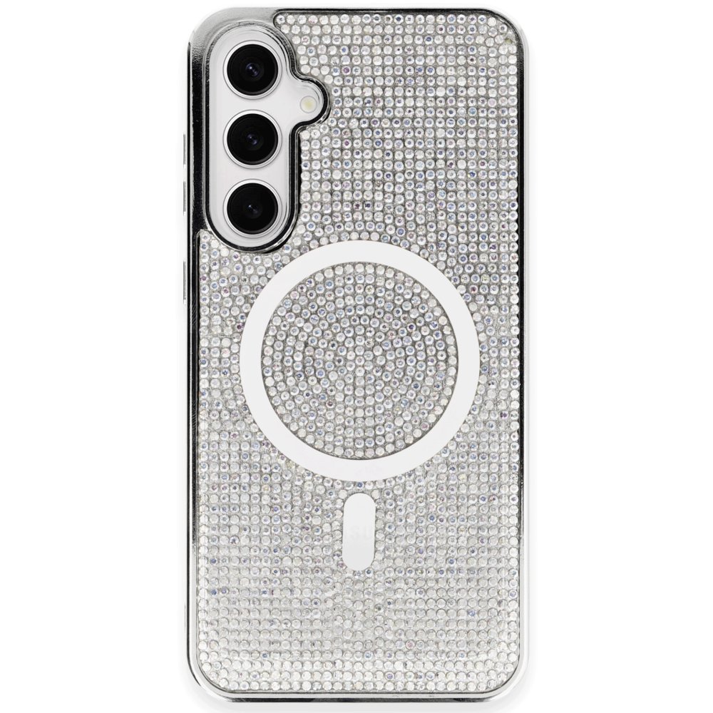  Samsung Galaxy S23 Kılıf Diamond Magsafe Kapak - Rainbow