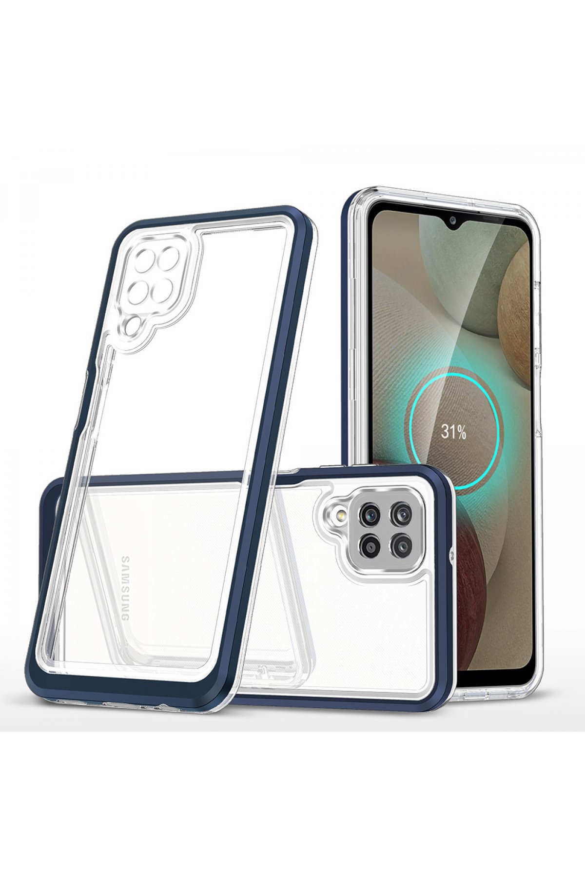  Samsung Galaxy M22 Kılıf Lims Silikon - Mavi