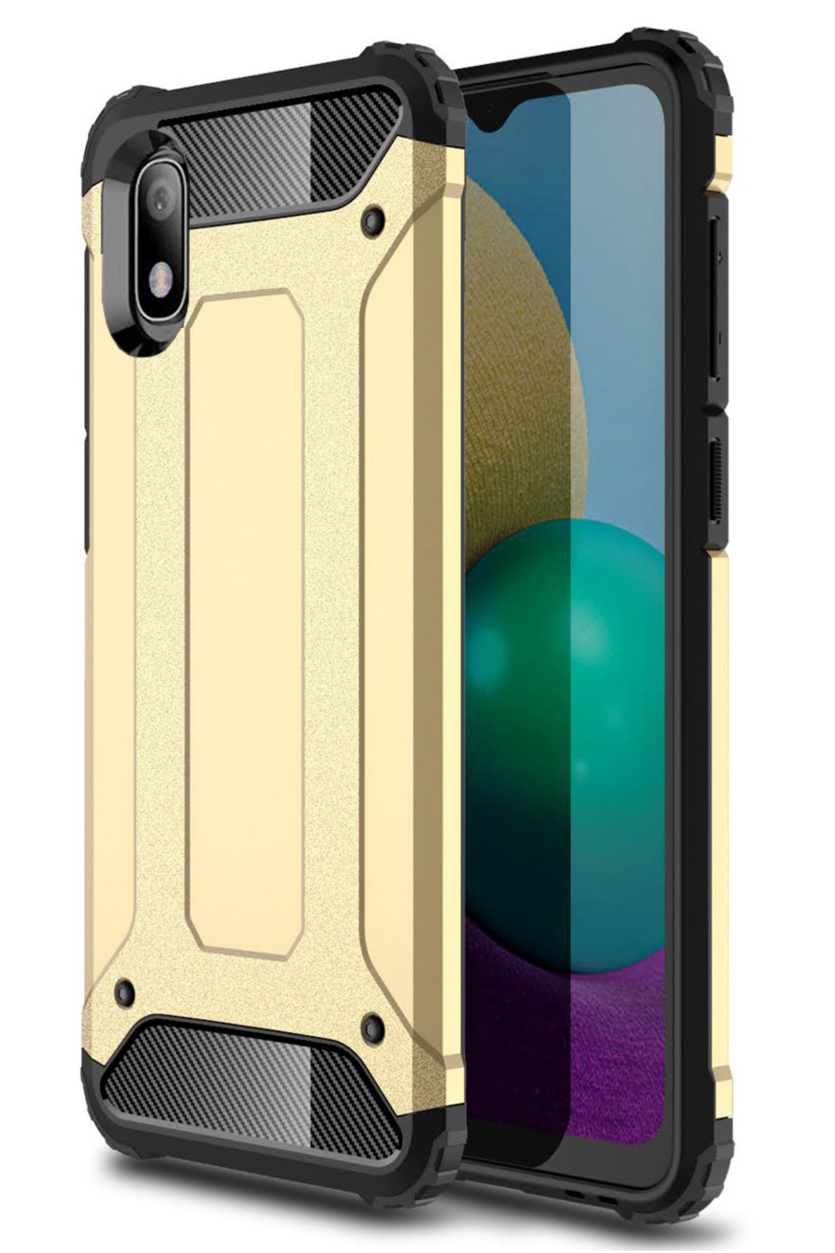  Samsung Galaxy A01 Core Kılıf Tank Silikon Kapak - Gold