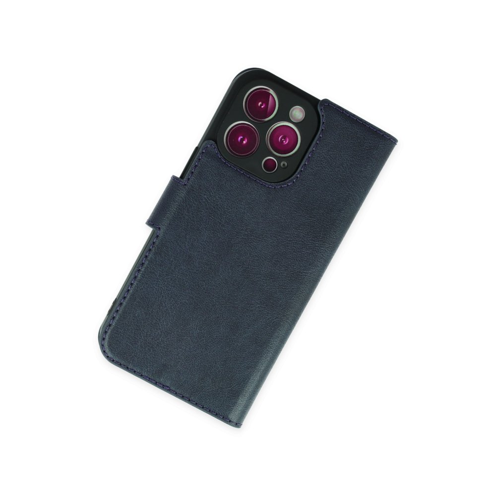  iPhone 14 Pro Kılıf Trend S Plus Kapaklı Kılıf - Lacivert