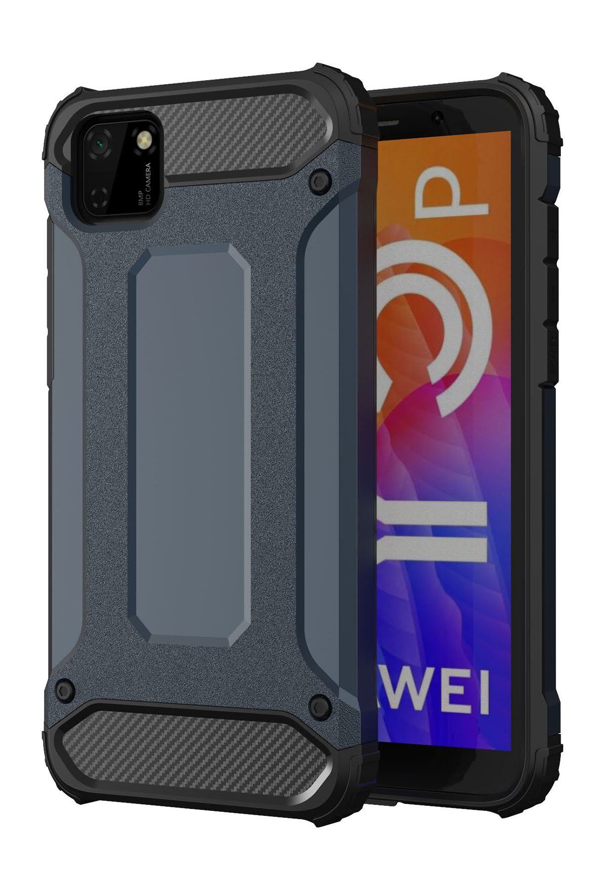 Huawei Y5P Kılıf Tank Silikon Kapak - Lacivert Huawei Y5P Kılıf Tank Silikon Kapak - Lacivert