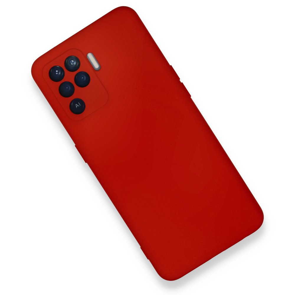 Oppo Reno 5 Lite Kılıf Nano içi Kadife Silikon - Kırmızı