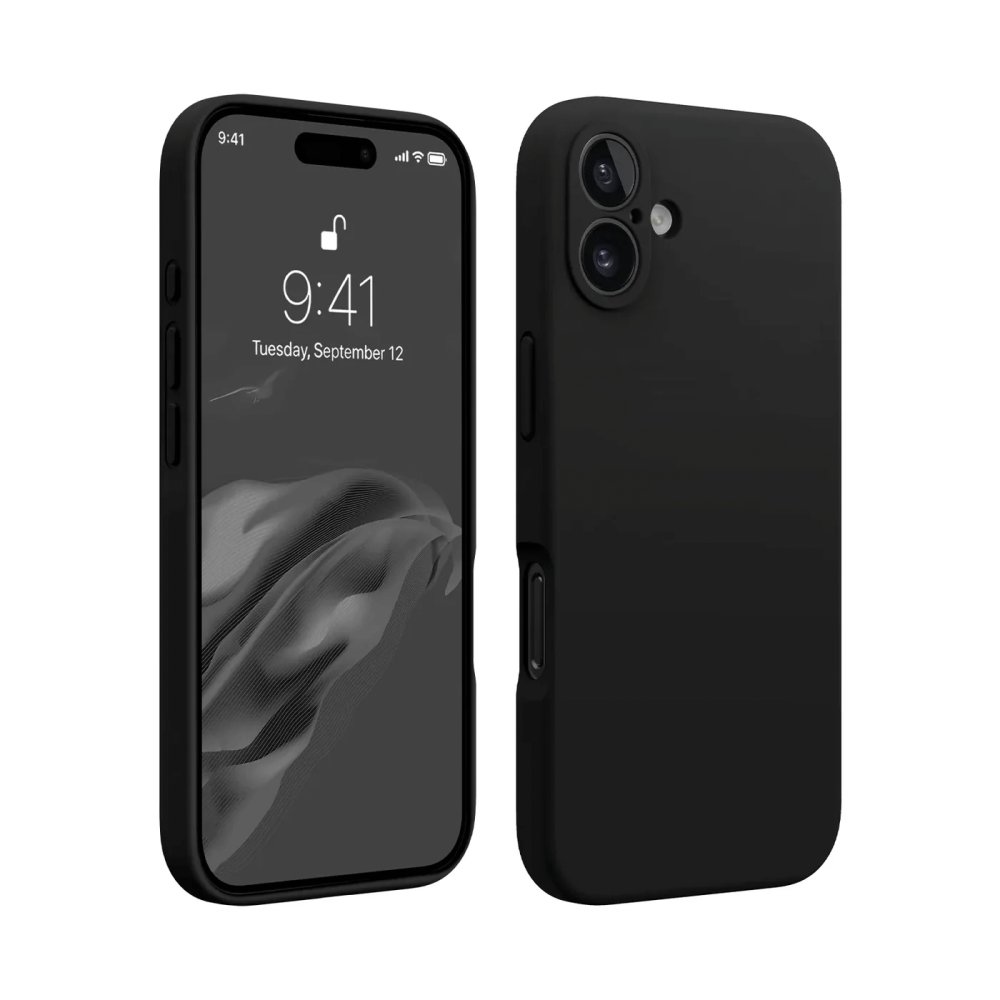 iPhone 16 Plus Kılıf First Silikon - Siyah  iPhone 16 Plus Kılıf First Silikon - Siyah