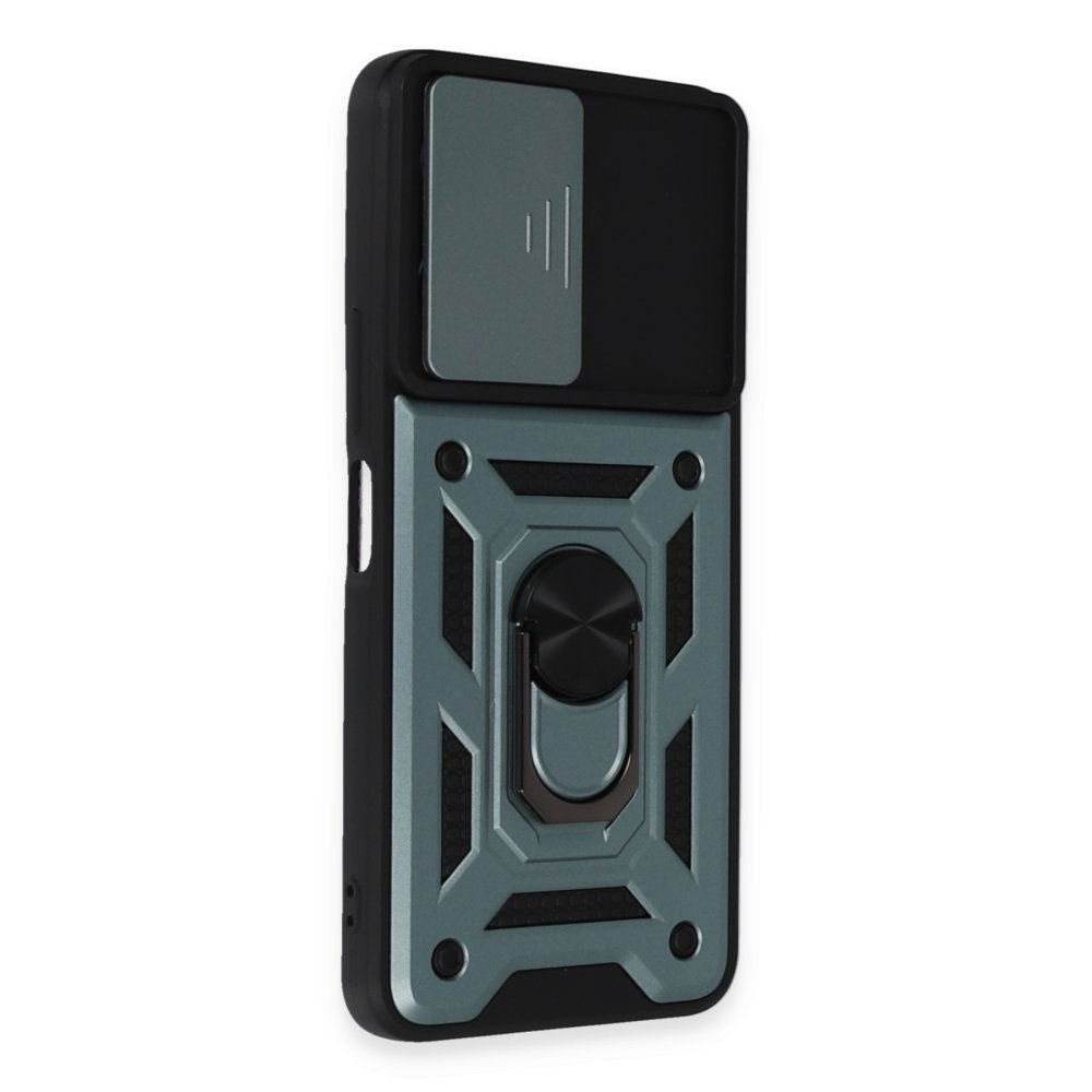  Vivo Y22S Kılıf Pars Lens Yüzüklü Silikon - Yeşil