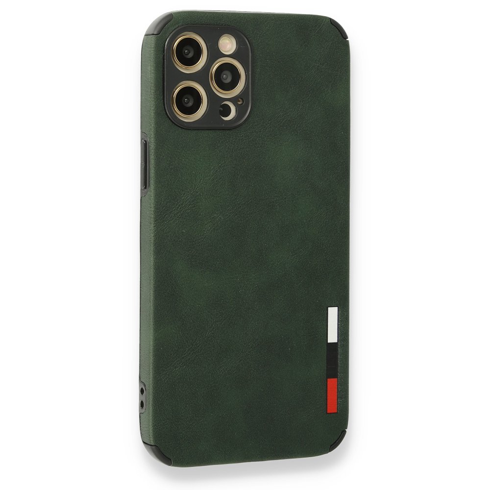  iPhone 12 Pro Max Kılıf Loop Deri Silikon - Yeşil
