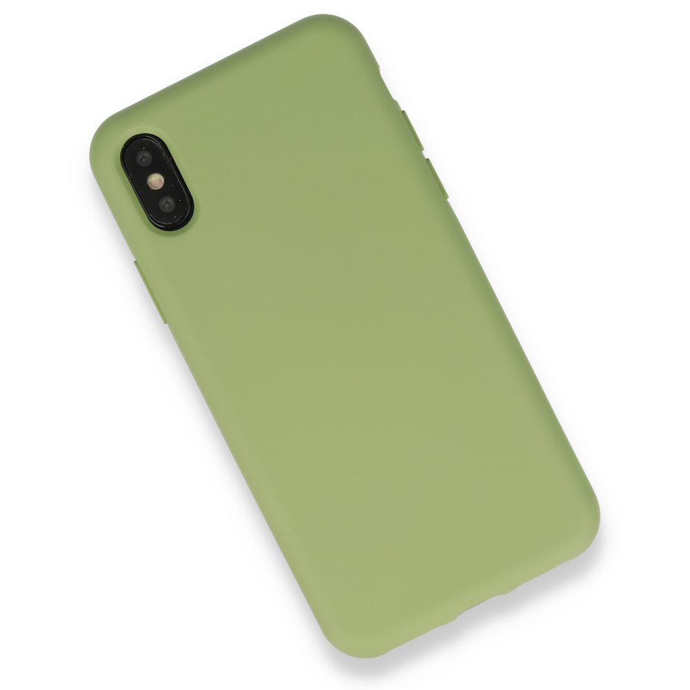 iPhone XS Max Kılıf Nano içi Kadife Silikon - Yeşil  iPhone XS Max Kılıf Nano içi Kadife Silikon - Yeşil