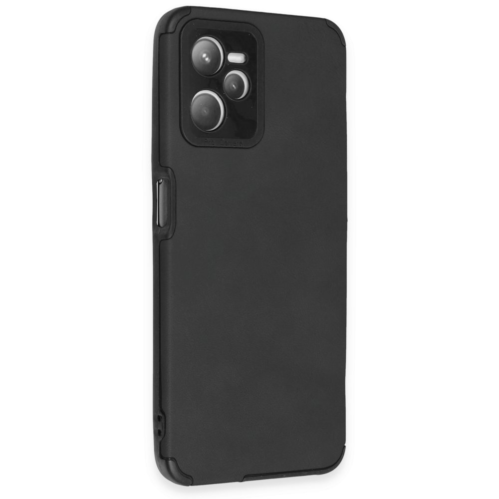 Realme C35 Kılıf Loop Deri Silikon - Siyah  Realme C35 Kılıf Loop Deri Silikon - Siyah