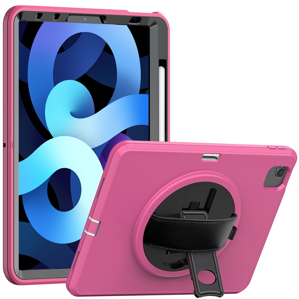  iPad 2022 10.9 (10.nesil) Kılıf Hand Strap Tablet Kılıfı - Pembe