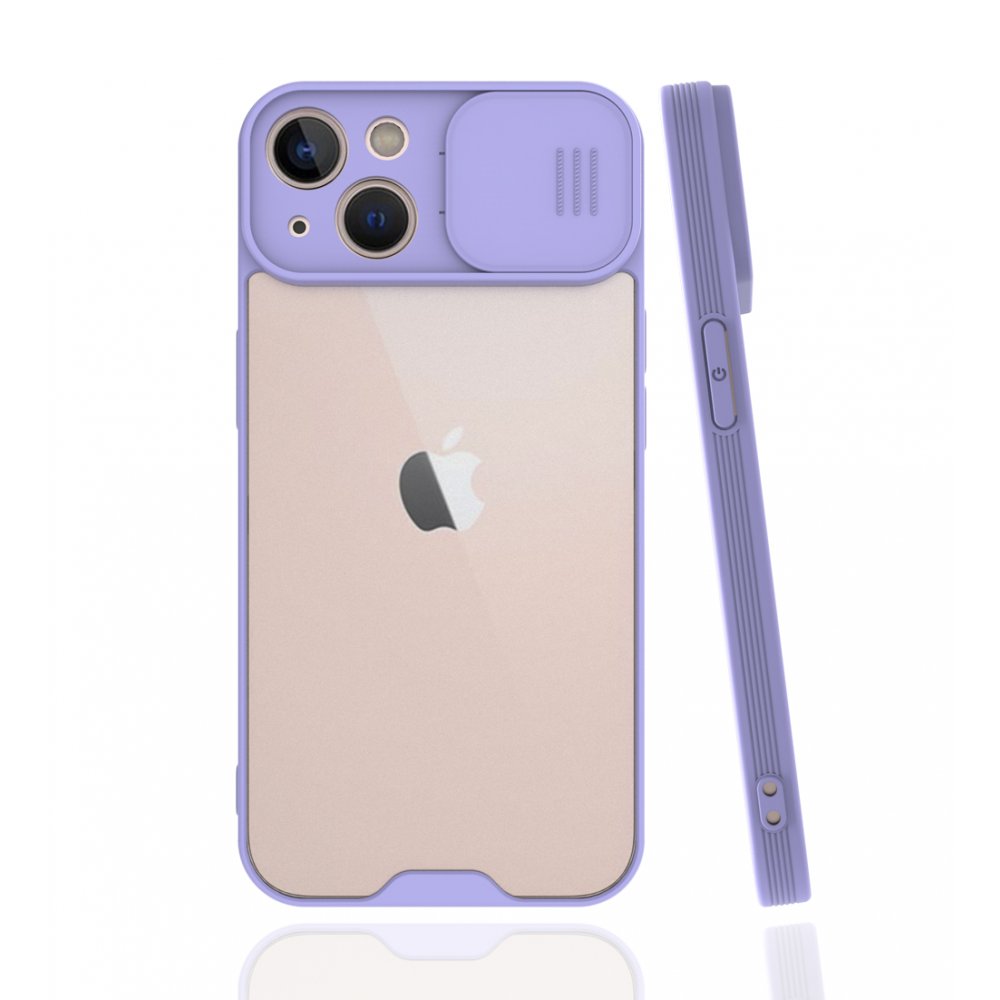  iPhone 13 Mini Kılıf Platin Kamera Koruma Silikon - Lila