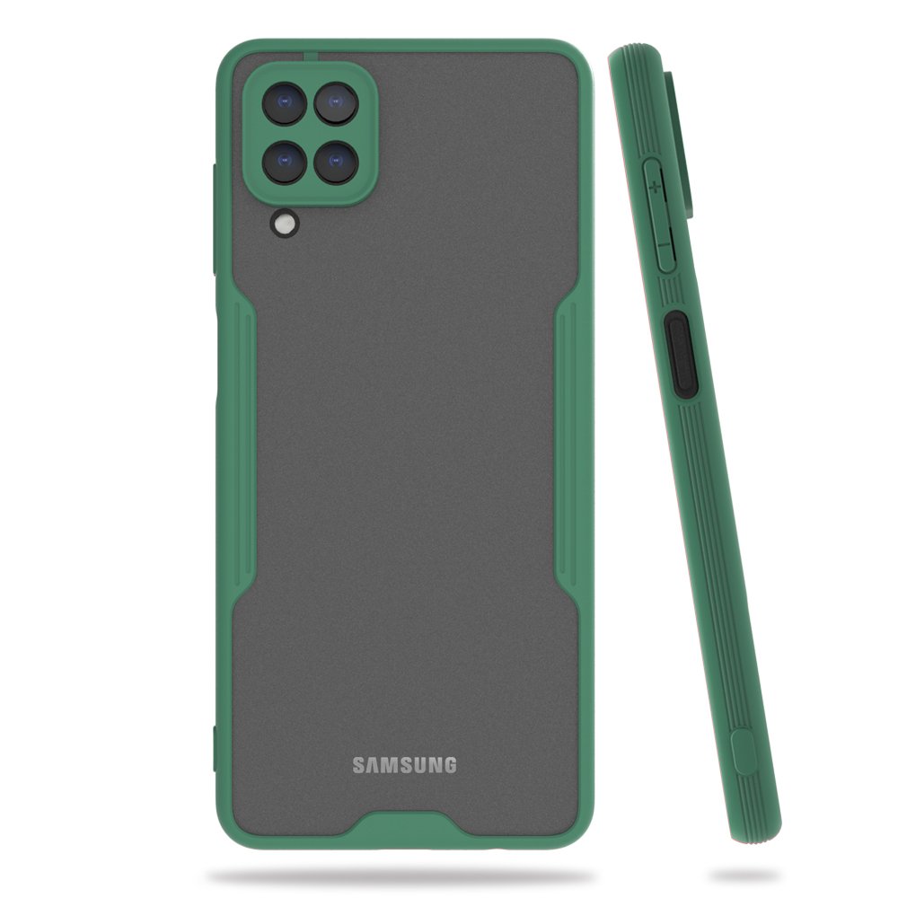  Samsung Galaxy A22 Kılıf Platin Silikon - Yeşil