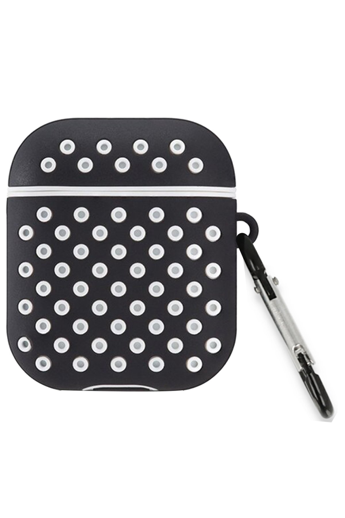 Airpods 2 (2.nesil) Spor Delikli Kılıf - Siyah-Beyaz Airpods 2 (2.nesil) Spor Delikli Kılıf - Siyah-Beyaz
