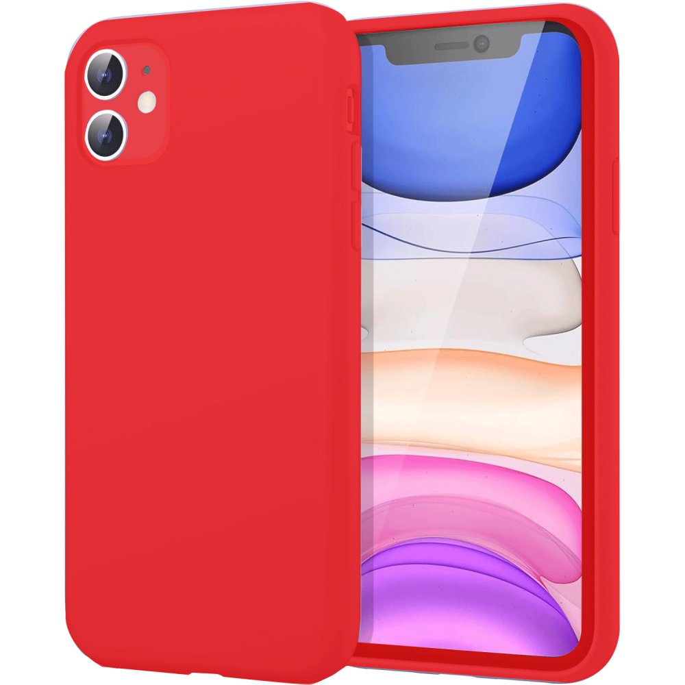  iPhone 11 Kılıf First Silikon - Kırmızı
