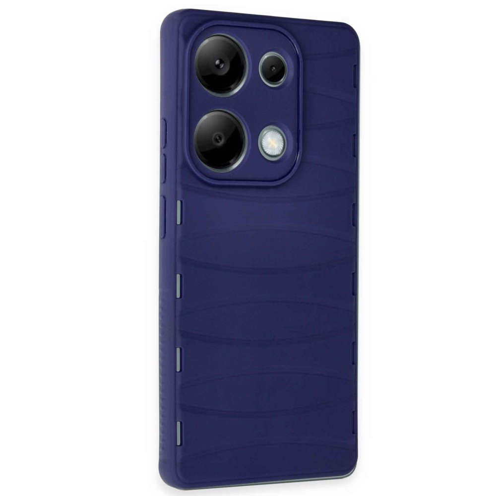 Redmi Note 13 Pro 4G Kılıf Bibercas Silikon Kapak - Lacivert