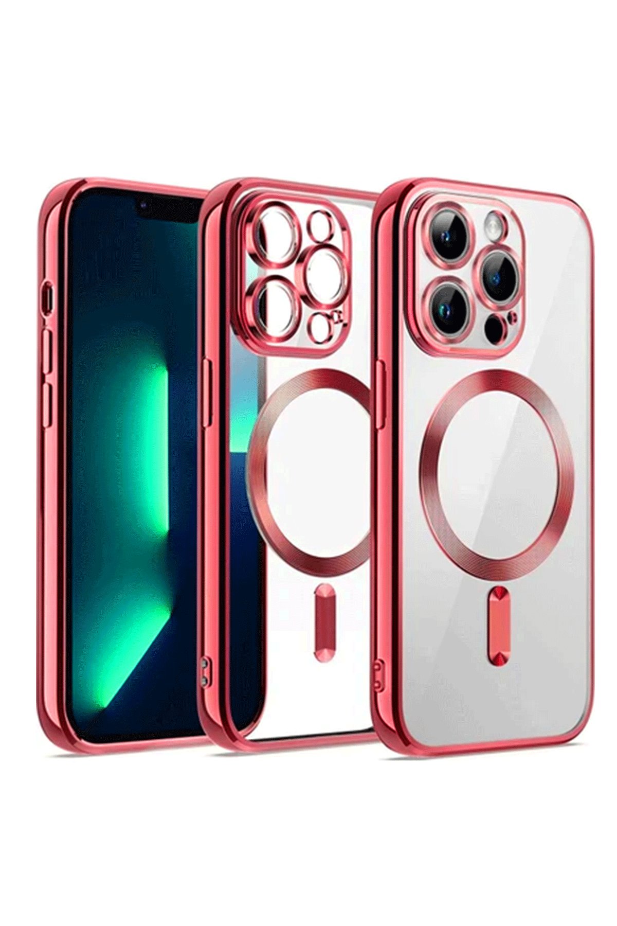 iPhone 12 Pro Kılıf Kross Magneticsafe Kapak - Kırmızı iPhone 12 Pro Kılıf Kross Magneticsafe Kapak - Kırmızı