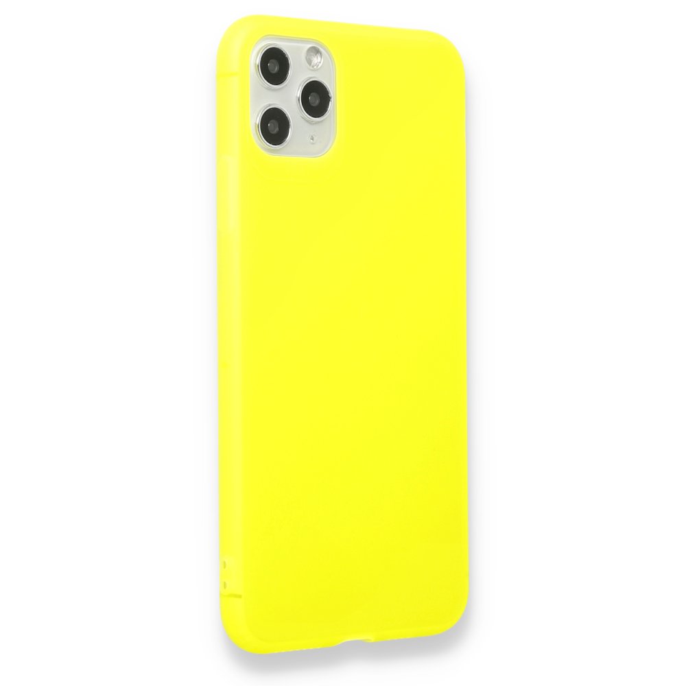  iPhone 11 Pro Kılıf Hopi Silikon - Sarı