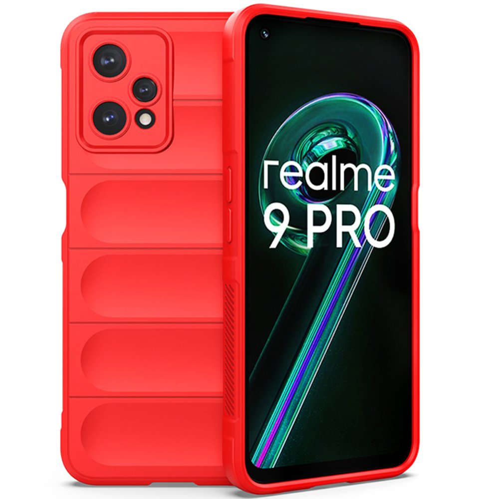 Realme 9 Pro 5G Kılıf Optimum Silikon - Kırmızı  Realme 9 Pro 5G Kılıf Optimum Silikon - Kırmızı