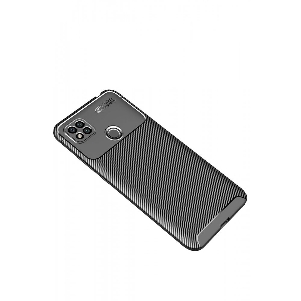Redmi 9C Kılıf Auto Focus Karbon Kapak - Siyah Redmi 9C Kılıf Auto Focus Karbon Kapak - Siyah