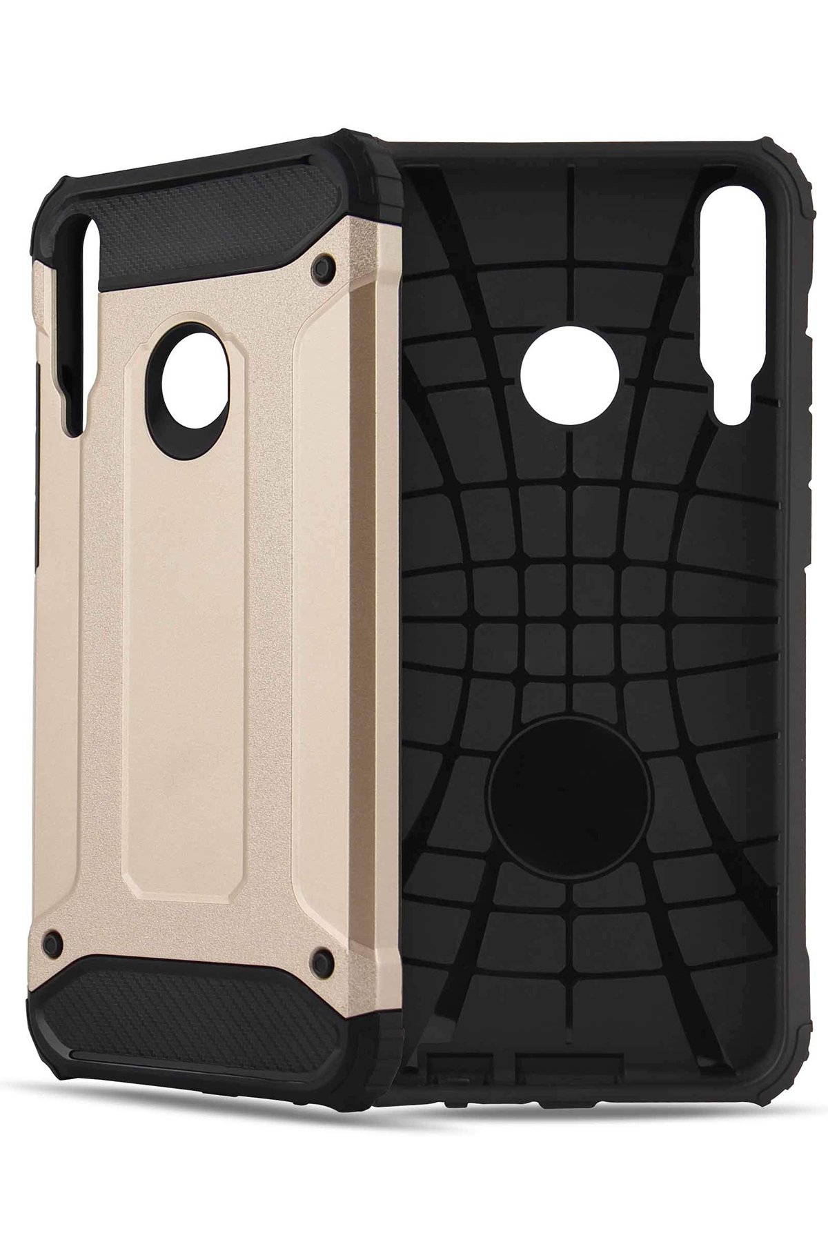  Huawei P40 Lite E Kılıf Tank Silikon Kapak - Gold