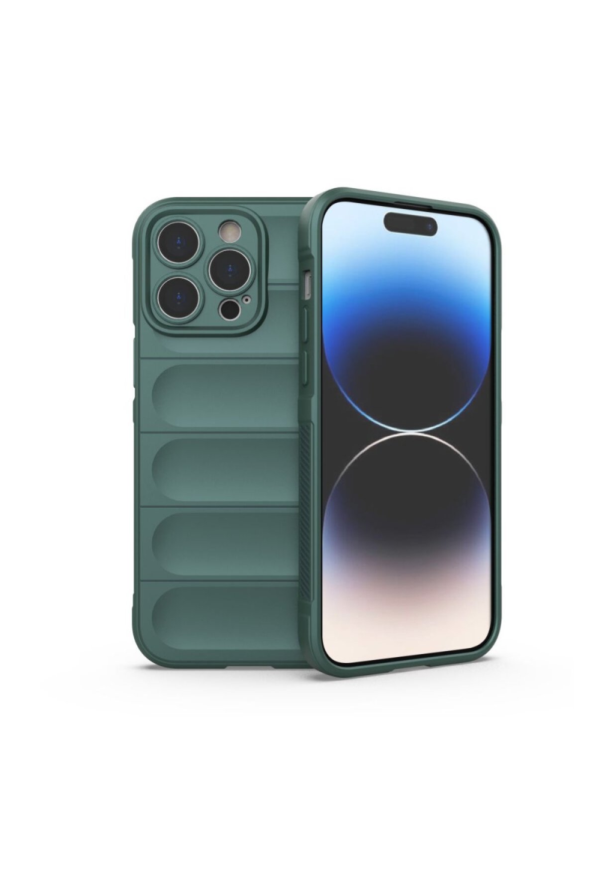 iPhone 16 Pro Kılıf Optimum Silikon - Koyu Yeşil  iPhone 16 Pro Kılıf Optimum Silikon - Koyu Yeşil