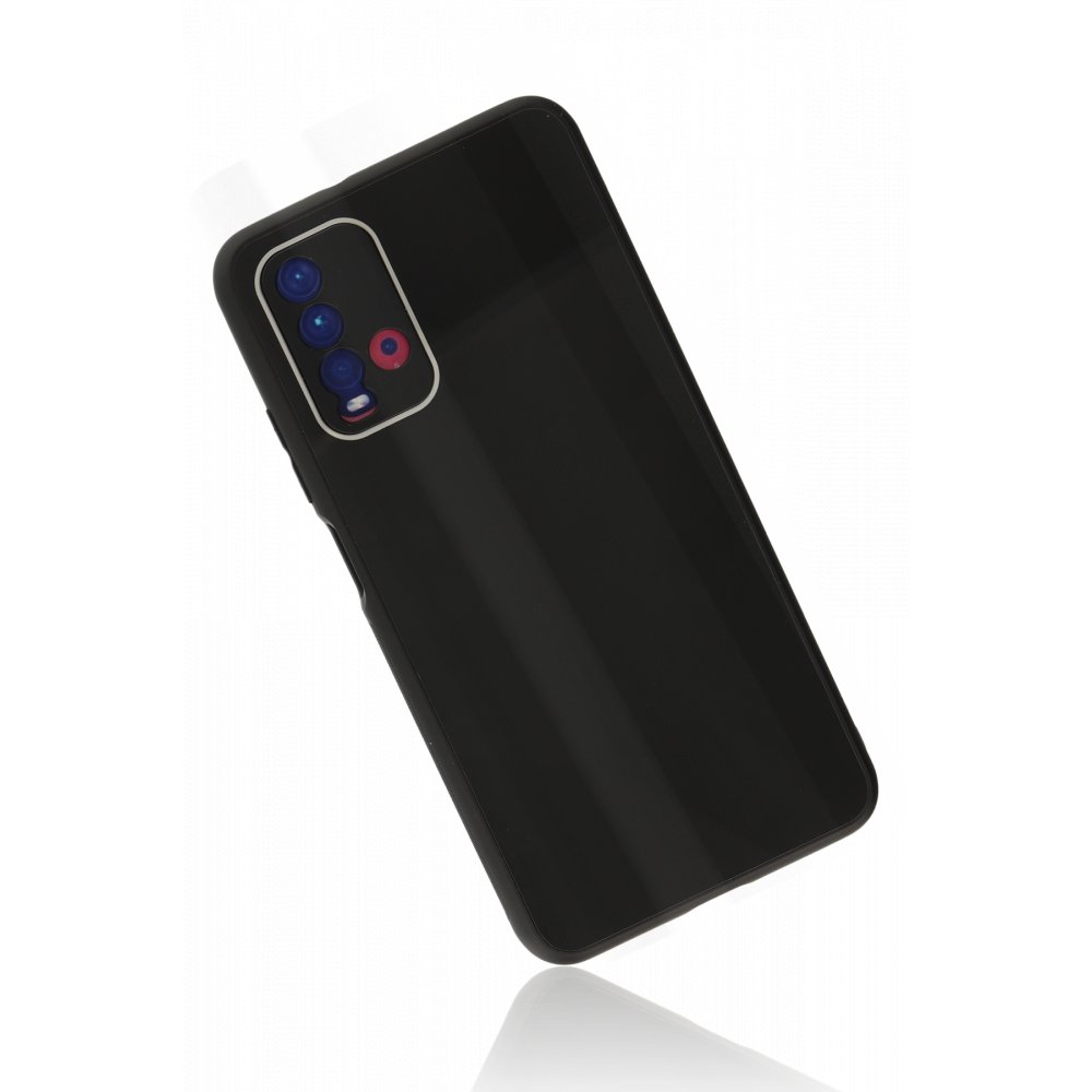 Redmi Note 9 4G Kılıf Glass Kapak - Siyah