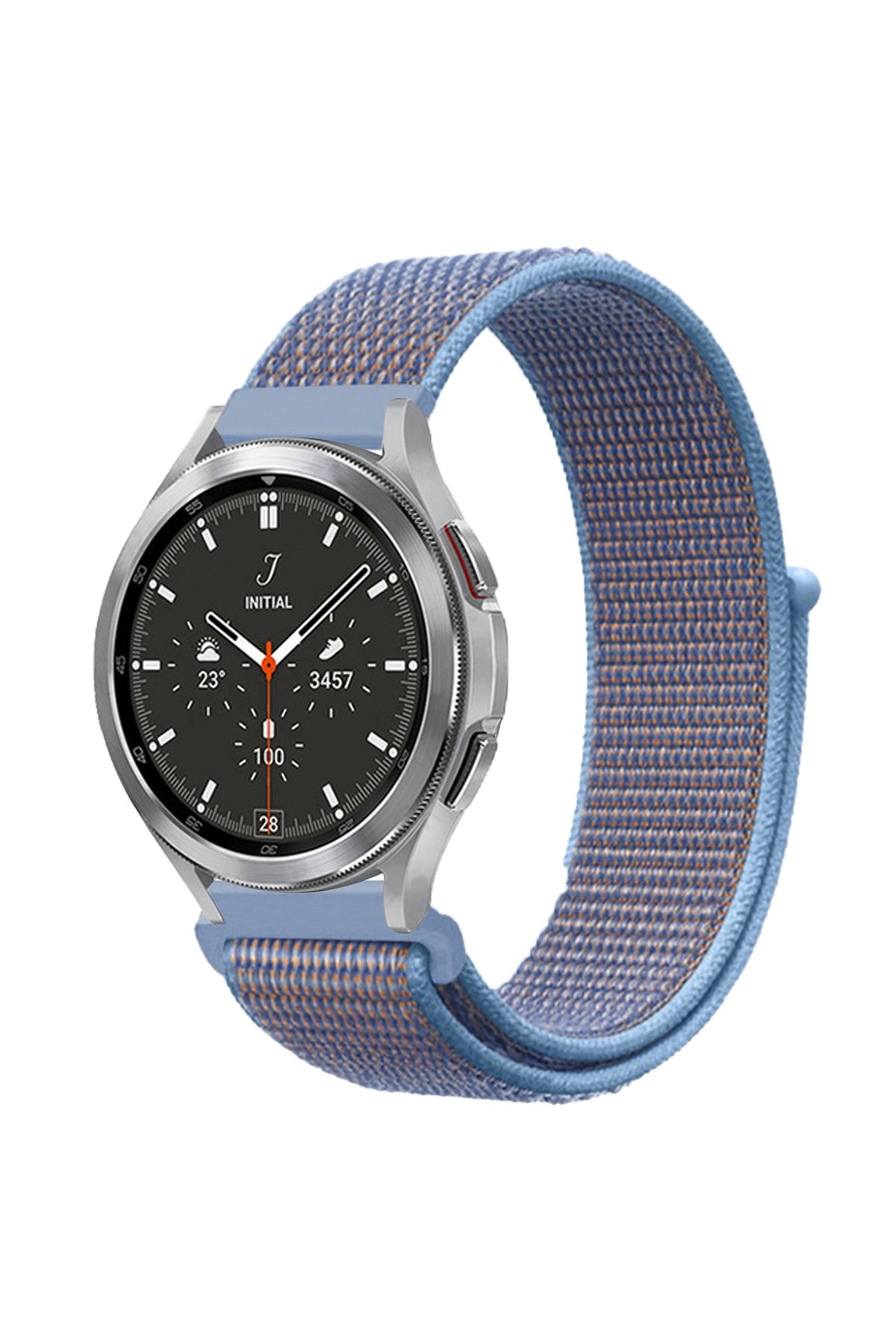 GT4 46mm 22mm Hasırlı Cırtcırtlı Kordon - Mavi GT4 46mm 22mm Hasırlı Cırtcırtlı Kordon - Mavi