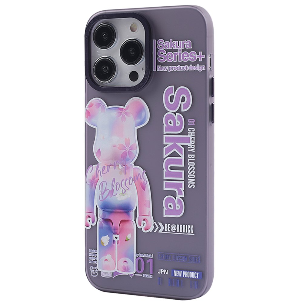  iPhone 14 Pro Max Kılıf Prada Desenli Kapak - Prada Mor - 1