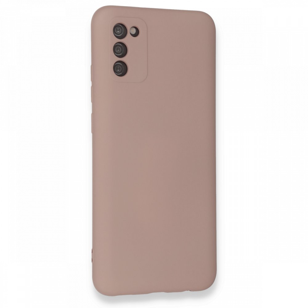  Samsung Galaxy A03S Kılıf Nano içi Kadife Silikon - Pudra