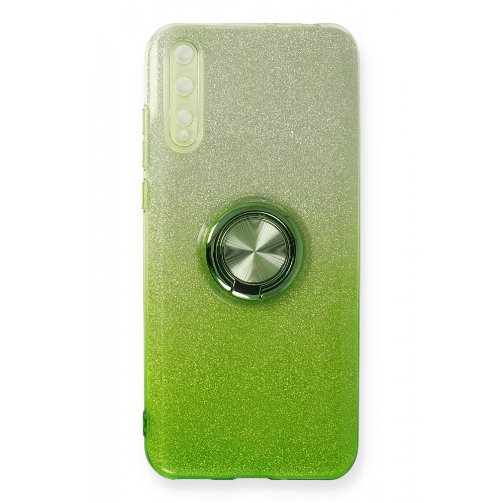 Huawei Y8P Kılıf Simli Yüzüklü Silikon - Yeşil  Huawei Y8P Kılıf Simli Yüzüklü Silikon - Yeşil