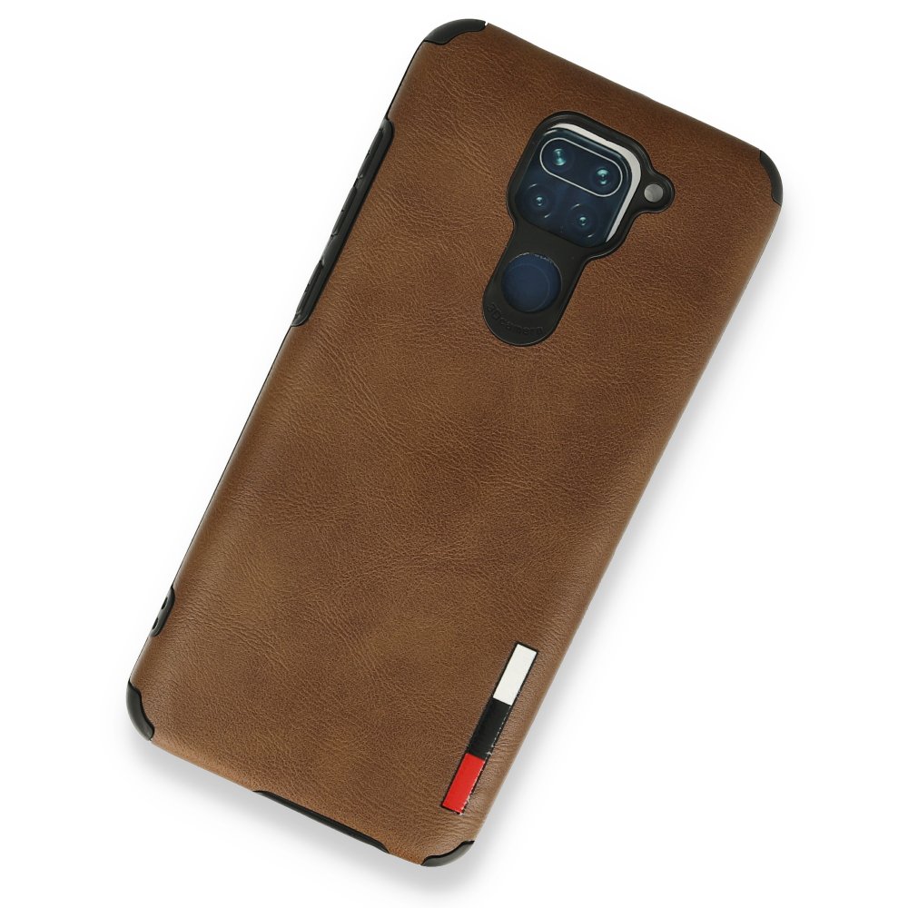 Redmi Note 9 Kılıf Loop Deri Silikon - Kahverengi