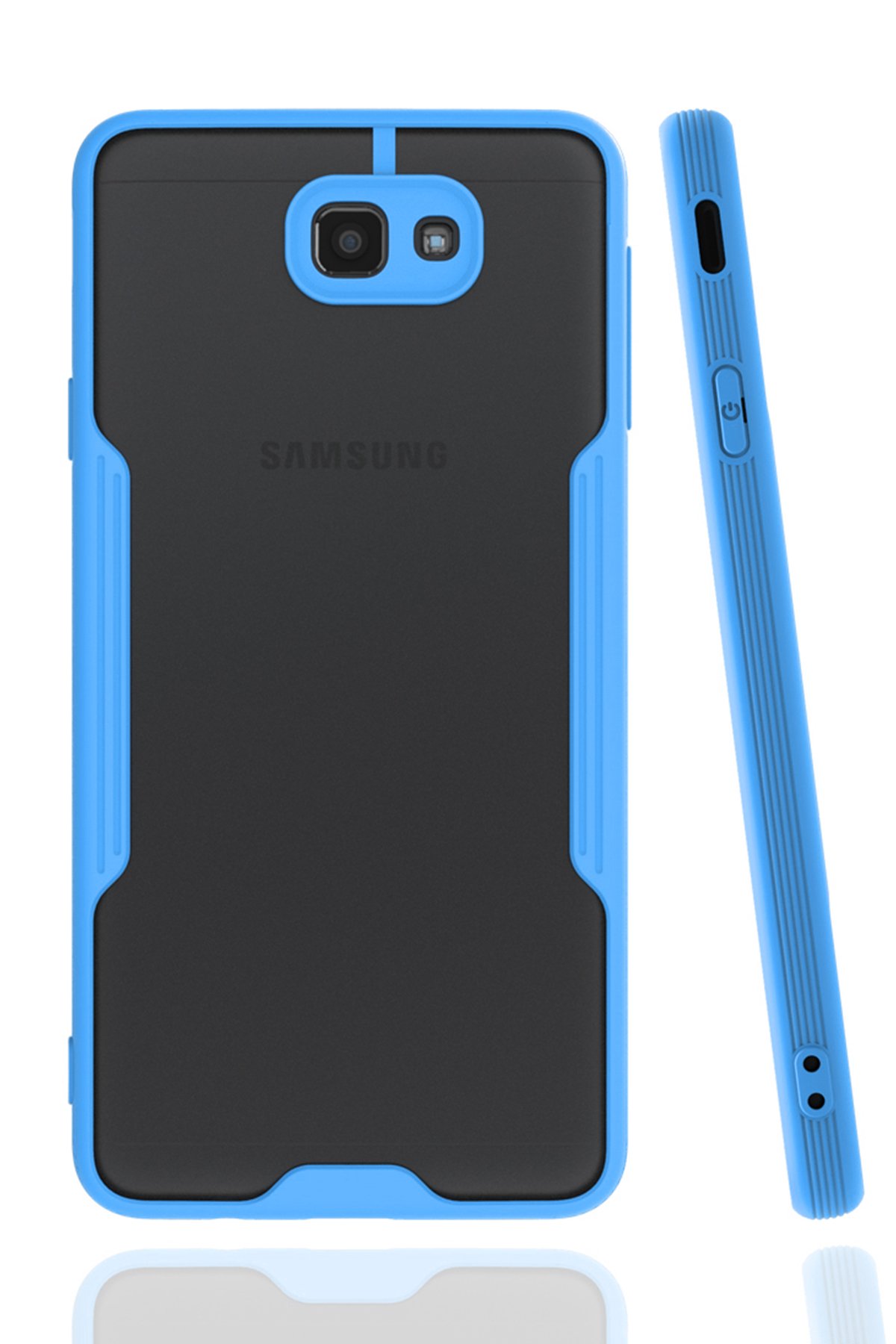  Samsung Galaxy J7 Prime Kılıf Platin Silikon - Mavi
