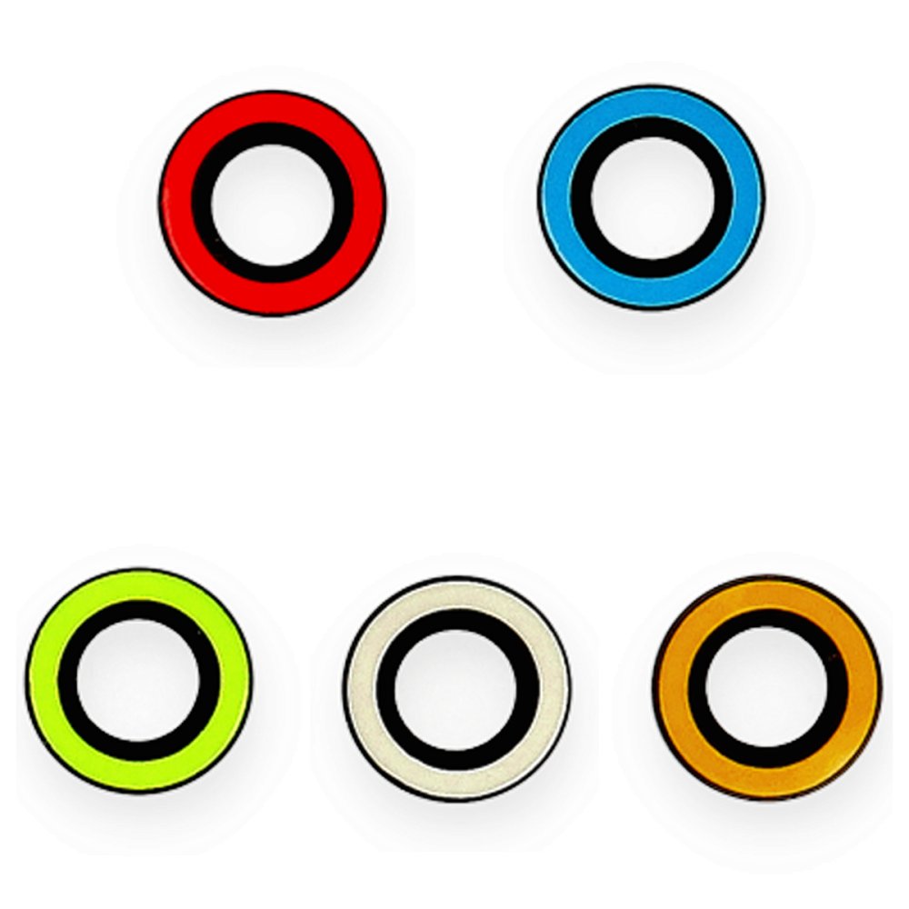  iPhone 13 Pro Neon Fosforlu Kamera Lens - Sarı