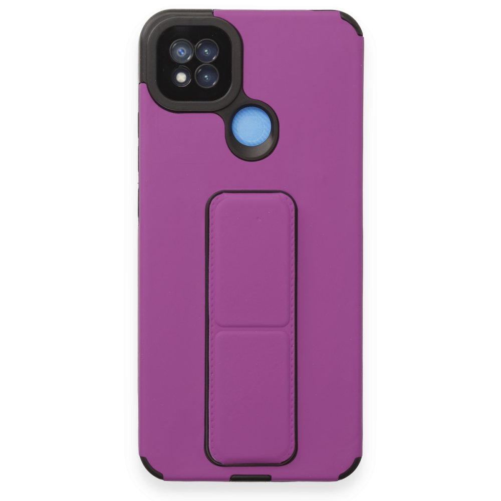 Redmi 9C Kılıf Mega Standlı Silikon - Mor