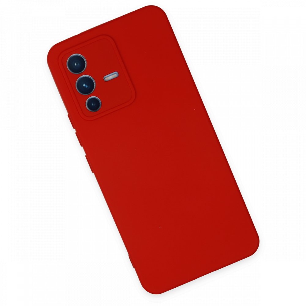 Vivo V23 5G Kılıf Nano içi Kadife Silikon - Kırmızı Vivo V23 5G Kılıf Nano içi Kadife Silikon - Kırmızı