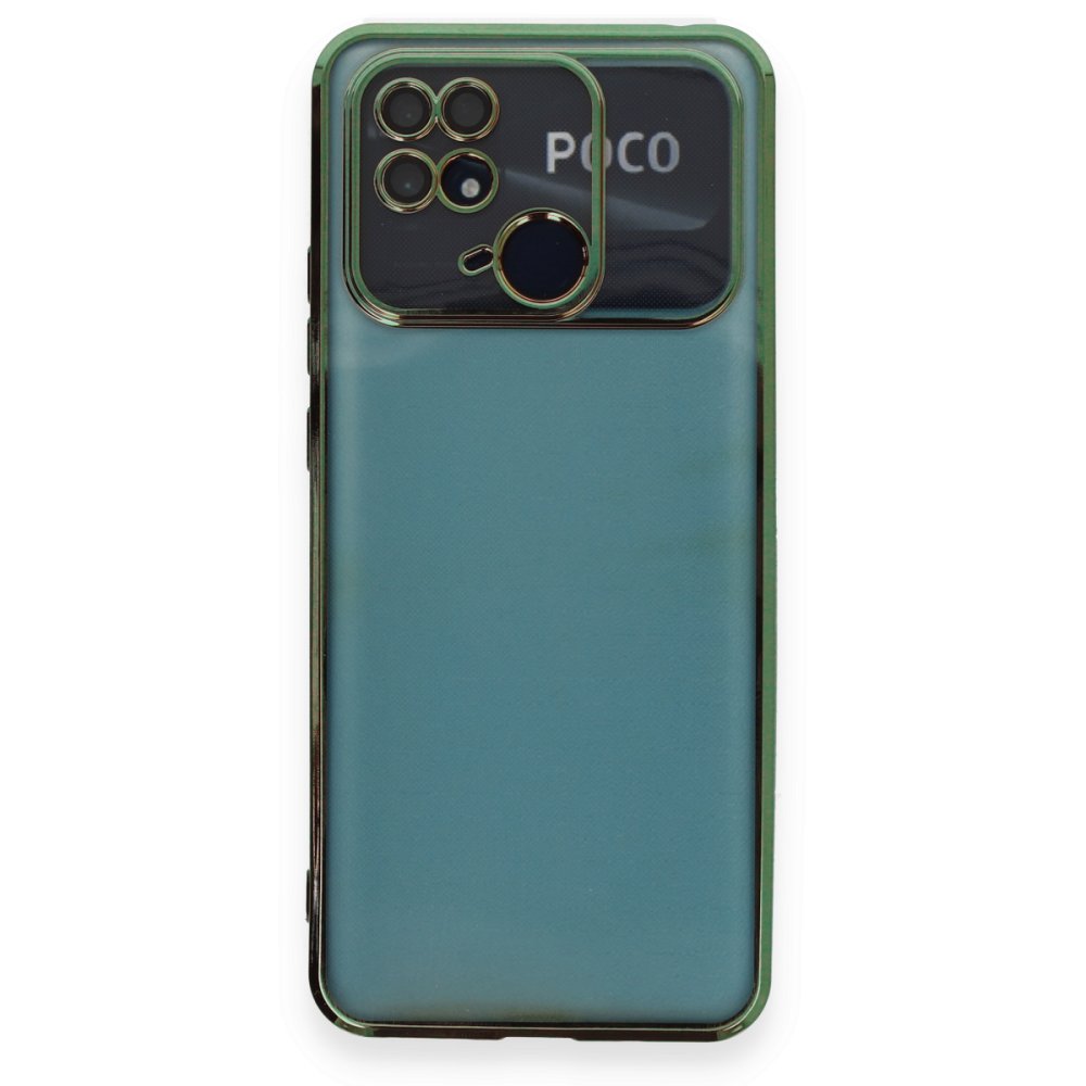 Xiaomi Poco C40 Kılıf Razer Lensli Silikon - Yeşil Xiaomi Poco C40 Kılıf Razer Lensli Silikon - Yeşil