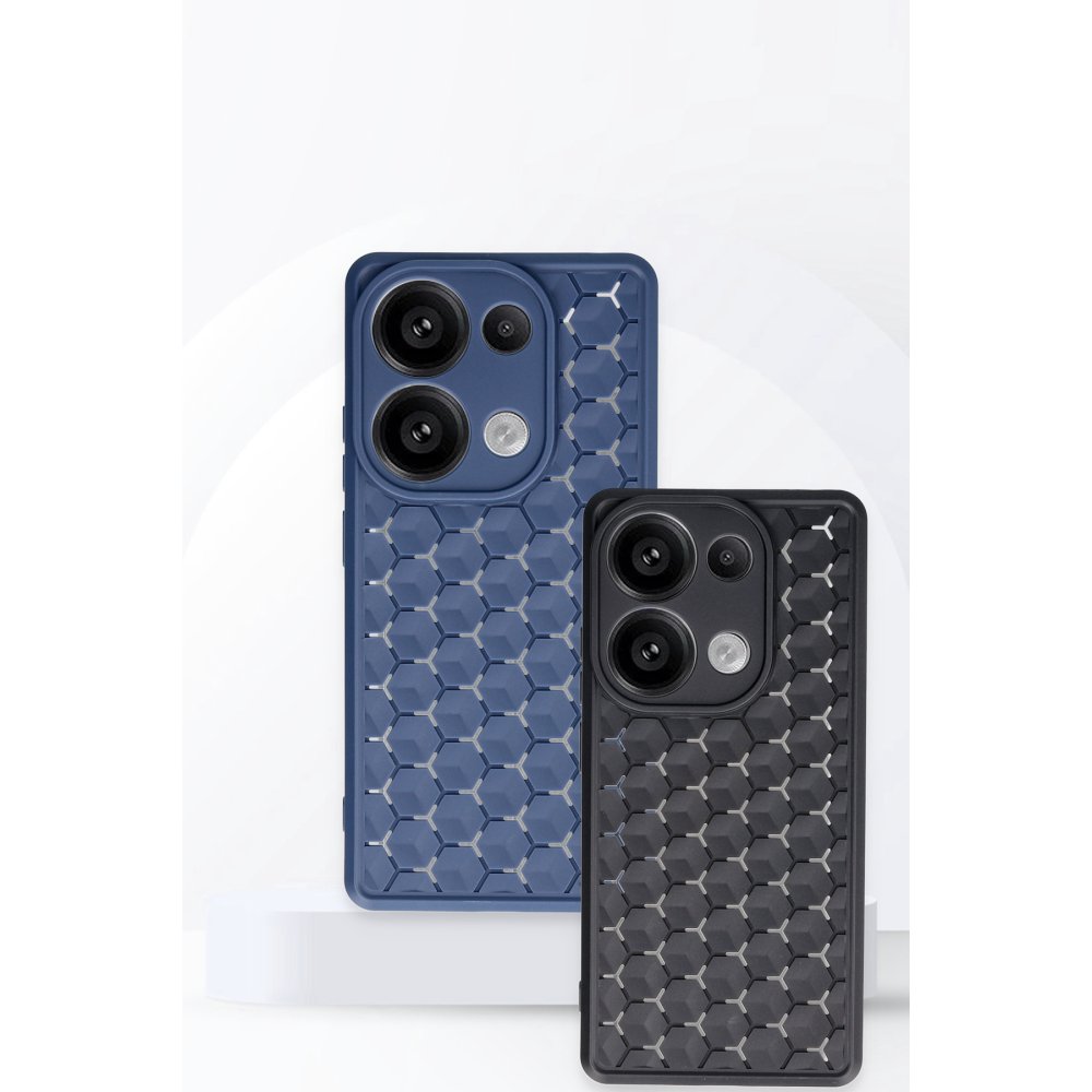  Xiaomi Poco M6 Pro 4G Kılıf Petek Silikon Kapak - Lila