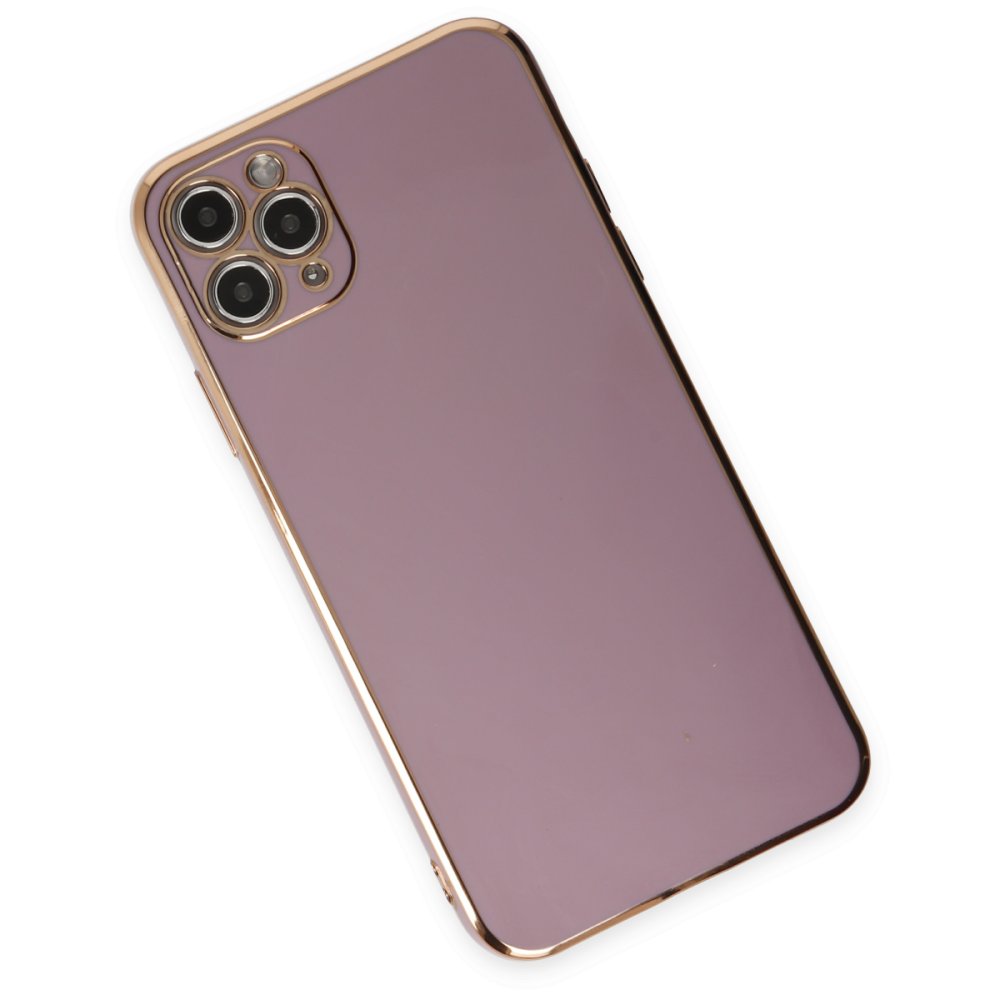  iPhone 11 Pro Max Kılıf Volet Silikon - Mor