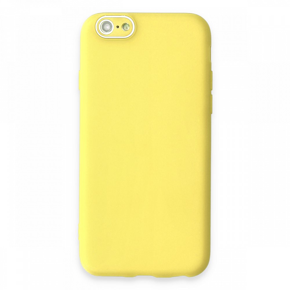  iPhone 6 Kılıf Lansman Glass Kapak - Sarı
