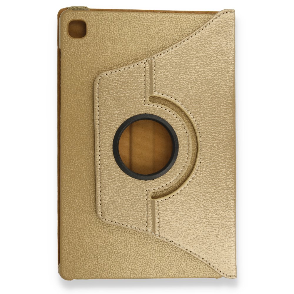  Samsung Galaxy T500 Tab A7 10.4 Kılıf 360 Tablet Deri Kılıf - Gold