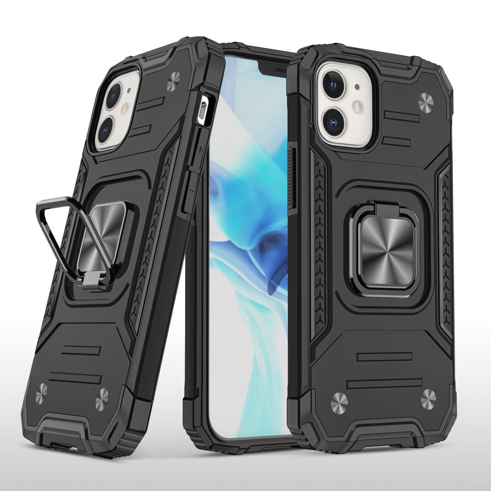 iPhone 12 Kılıf Zegna Yüzüklü Silikon Kapak - Siyah iPhone 12 Kılıf Zegna Yüzüklü Silikon Kapak - Siyah