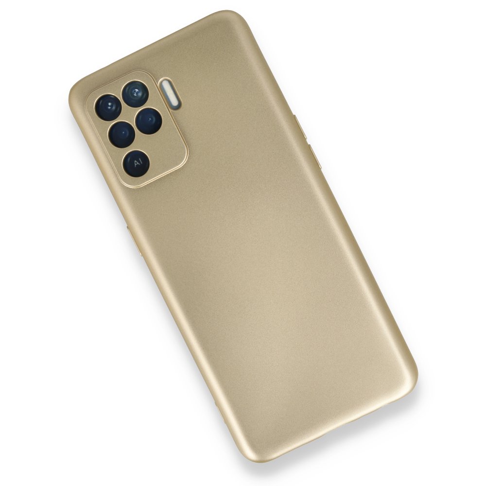  Oppo Reno 5 Lite Kılıf First Silikon - Gold
