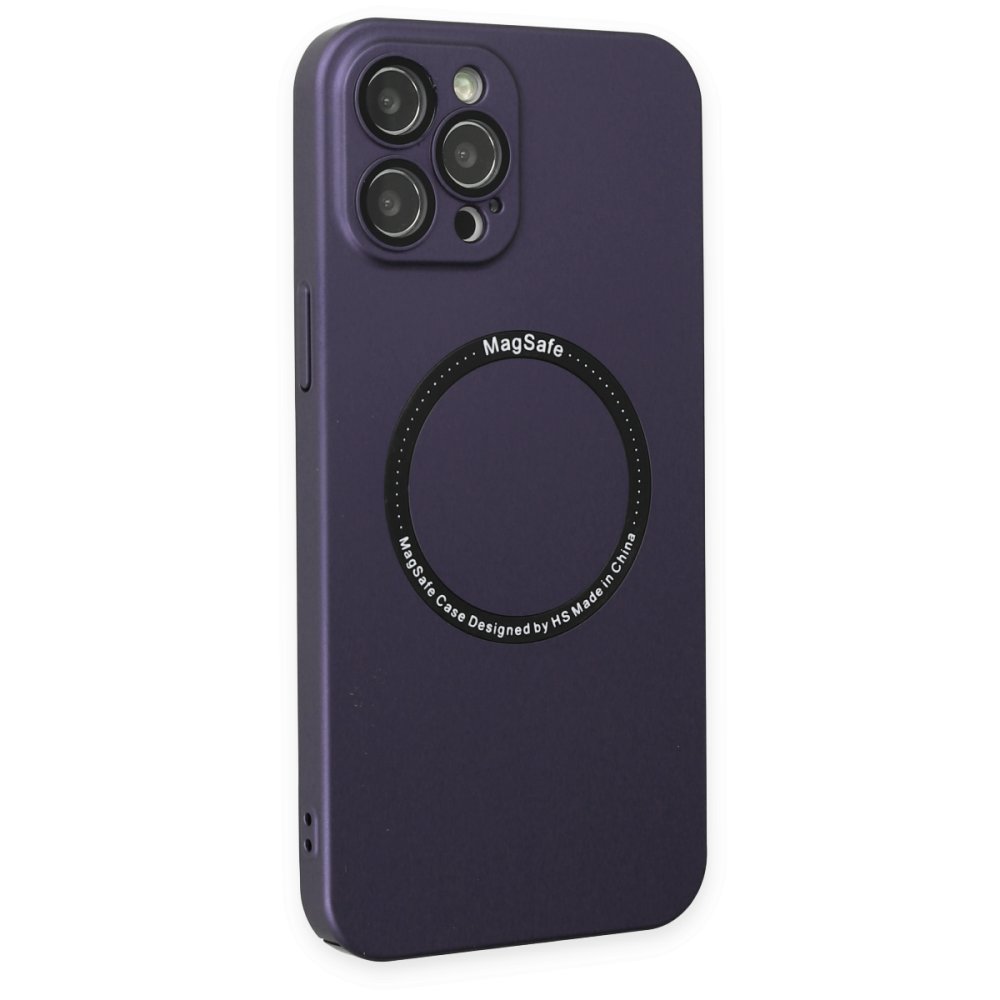  iPhone 12 Pro Kılıf Jack Magneticsafe Lens Silikon - Mor
